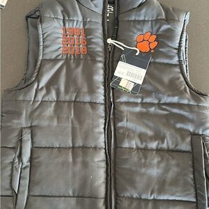 Kids Gray Clemson Puffer Vest